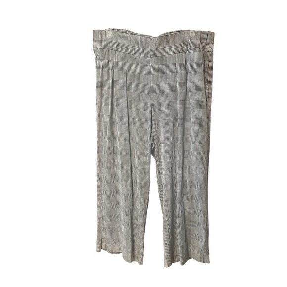 Torrid Wide Leg Studio Crepe High Rise Glen Plaid Pants - Picture 1 of 4